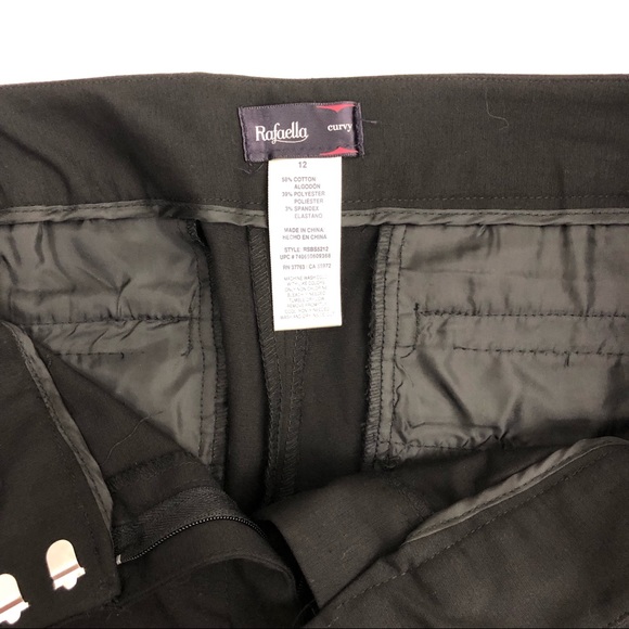 NWT Rafaella Black Curvy Capris - Picture 3 of 5
